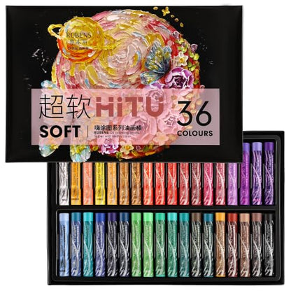 rubens 36 Colors Soft Oil Pastels, Creamy & Easy Blending - color: 36 Colors