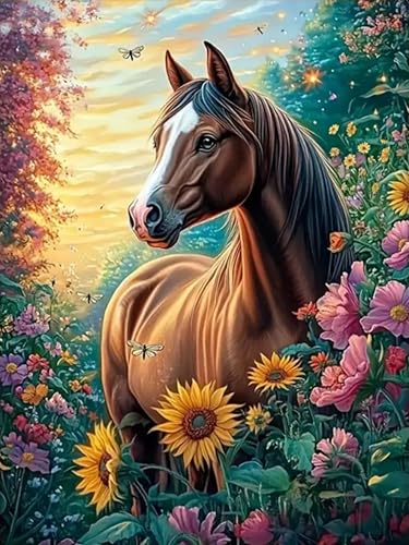 Arttoplus Horse Diamond Art Kits for Adults Beginner 12x16 inch - color: G9317-US