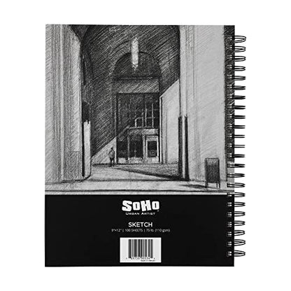 Creative Mark Cezanne Graphite Artist Drawing Pencil Set of 12 with 9x12 SoHo Urban Artist Sketchpad