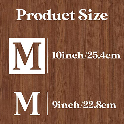 Letter Stencils for Painting 10" Alphabet Stencils | Reusable Large Letters Stencil for Painting on Wood Wall Fabrics DIY Crafts - size: 10inch