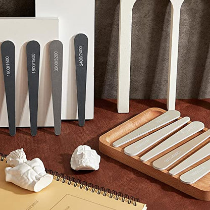 Honoson 10 Pcs Sanding Sticks for Plastic Models, High Grits, Water Drop - style: Water Drop Style