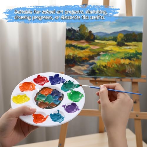 100 Pcs Plastic Round Paint Tray Palettes