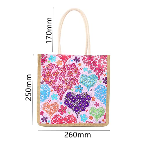 DOOSAI Diamond Painting Canvas Tote Bags 4 Pack Boho Diamond Dots Art Kits Shoulder Bags 5D DIY Handbags Handmade Gifts Reusable Shopping Bags with Handle for Women Adults(Bird Butterfly Mandala Love) - color: 4 Pack Birds Butterfly Mandala-Flower Love