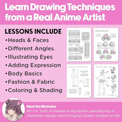 Faber-Castell Anime Drawing Kit, Chibi Edition with Step-by-Step Book - style: Chibi Edition