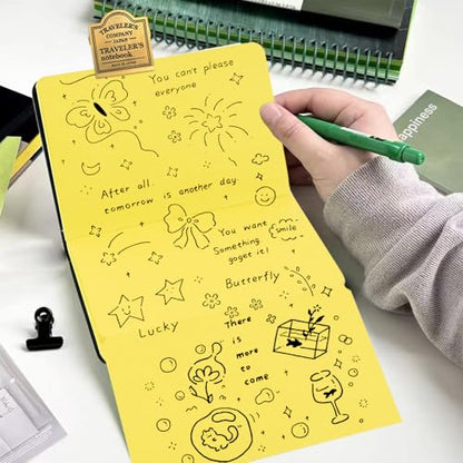 Small Premium Yellow Art Sketchbook,5.7 x 3.54 inches Mixed Media Notebook,34 Sheets 120 GSM Acid-Free Folding Drawing Papers, Hardcover Pocket Journal Sketchbook for All Artists - color: 120gsm-folding paper yellow