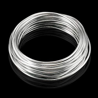 Aluminum Wire Silver 9 Gauge (3.0 mm) 32.8 Ft (10 M) Anodized Bendable Metal Craft Wire for DIY Floral - color: Silver
