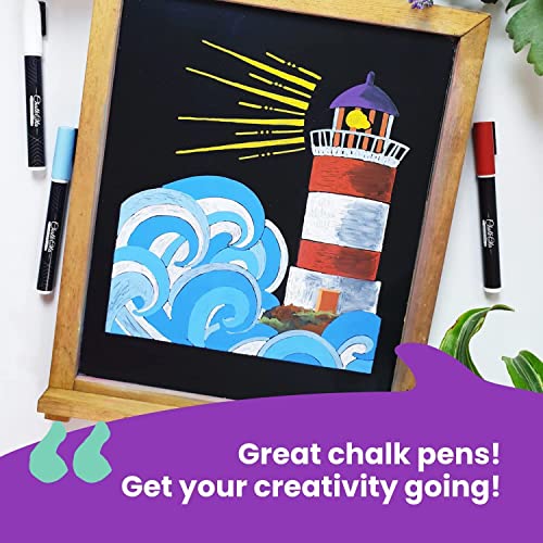 Chalkola 8 Pastel Chalk Markers for Chalkboard Signs, Blackboard - 6mm Tip | Washable Wet Wipe Ink Chalkboard Markers for Window, Labels, Bistro, Glass, Car - Reversible Tip, Erasable Liquid Chalk Pens - size: Bold Tip - 6mm