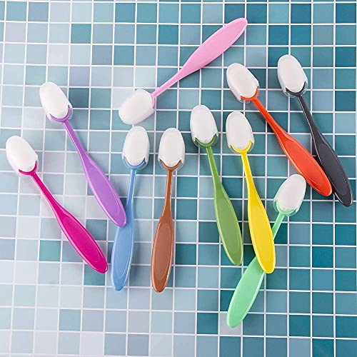 Yoseng 10 Pcs Ink Blending Brushes,with Protective Covers for Card Making | Color-Coded Handles Stencil Brushes,Background Blender Craft Brushes,Paper Crafter Artist Tool,Brush Head Diameter 0.86" - color: 10 Color With Cover