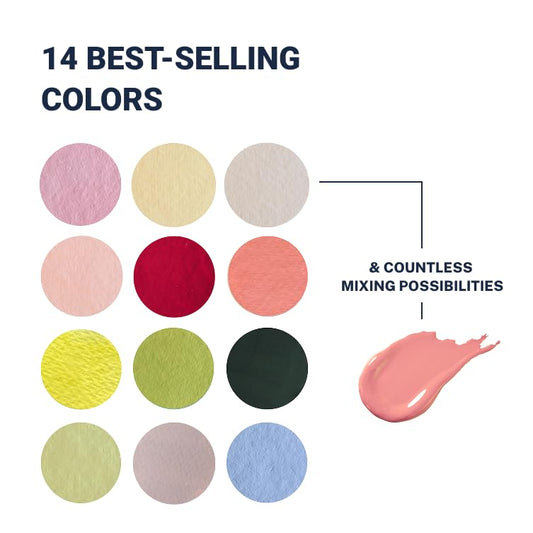 Paint Set(15ml/2Tubes) - Watercolor Gouache | Red, Pastel Pink | Easy Mixing |Watercolor Paints for Beginners, Artists, Acuarelas - color: Crimson , Baby Pink