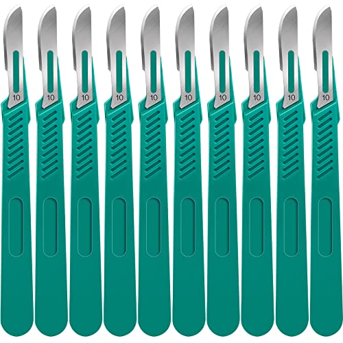 YixangDD 10 PCS Scalpel Blades with #10 Scalpels Surgical Blades - color: 10 PCS Handle With Blades #10