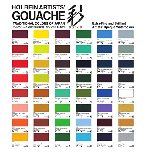 Holbein Irodori Artist Gouache - Winter, Set of 12, 15 ml, Tubes
