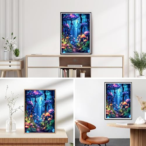 Arttoplus Enchanted Mushroom Diamond Art Kits for Adults Beginner 12x16in - color: G9316-US