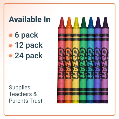 Cra-Z-Art Bulk Crayons, 24 Packs of 24 Count Washable Crayons, School Supplies, Classroom Supplies, Teacher Bulk Pack - size: 24 Count (Pack of 24)