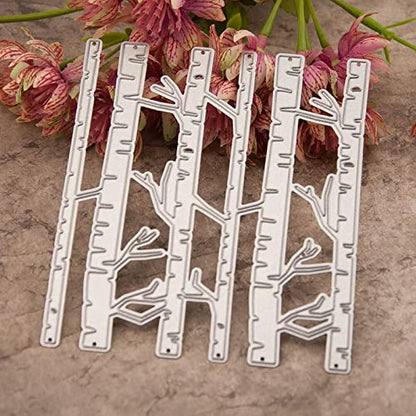 Trees Cutting Dies Handmade DIY Paper Cards Album Decoration Stencils Template Embossing for Card Scrapbooking Craft (Forest) - style: Birch Forest