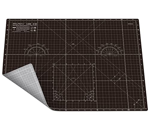 Self Healing Cutting Mat A2 18"x 24" Double Sided Black Mat - color: Black, size: A2 (18" x 24")