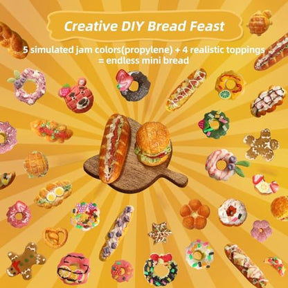 iLAND Air Dry Clay Teen Crafts DIY Bakery Food Kit for Girls Birthday Gifts | 40+ pcs with display shelves, DIY mini bakery, inspires creativity & family fun, stress-free activity, 1:12 scale, gift ready - style: Clay Bakery w/ Spotlights