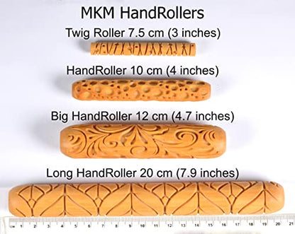 MKM Pottery Tools Wood Twig Rollers for Clay (TW-18 Feather) - color: TW-18 Feather