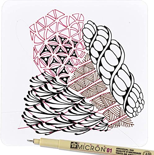 SAKURA Pigma Micron Fineliner Pens, Black, 01 Point, 0.25 mm, 6 Pack - style: Micron 01