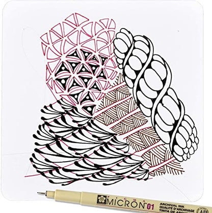 SAKURA Pigma Micron Fineliner Pens, Black, 01 Point, 0.25 mm, 6 Pack - style: Micron 01