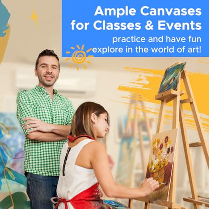 64 Pack 8x10 Inch Canvas Boards for Painting Bulk, Blank Painting Canvases - size: 8"x10" - 64pcs
