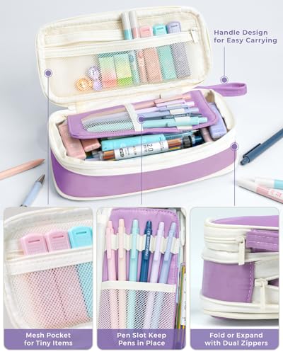 Four Candies 36PCS Mechanical Pencil Set with 624 Lead Refills (Purple) - color: Purple