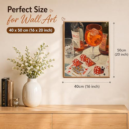 AUKELHJ Paint by Numbers Kit for Adults Beginner, Card Table, 16X20 Inch - color: 15-Card Table