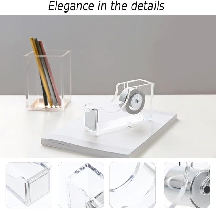 Gawsey Silver Desk Organizers and Accessories with Desk Organizer 360° Rotating Pen Holder and Office Supplies, Cute Stationery Supplies Set - color: B-Silver