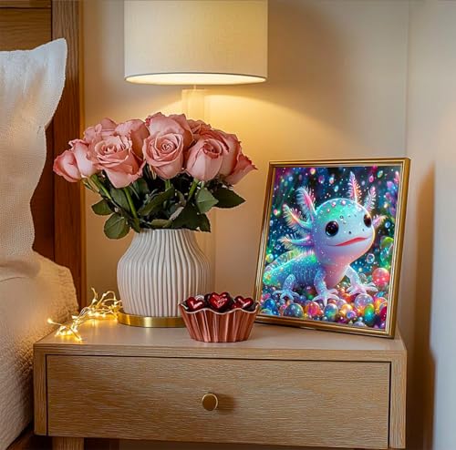 5D Dreamy Blue Frog Diamond Art Kits for Adults,DIY Full Round Drill Colorful Gemstones Diamond Painting Kits for Adult Beginners,Gem Art Paint by Diamonds Cute Animal,Home Wall Decor 11.8X11.8 Inch - color: Cute animal