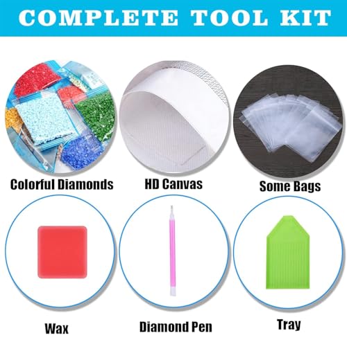 Diamond Art Kits for Adults,Colorful Cat and Flower Diamond Painting - color: KM531-1