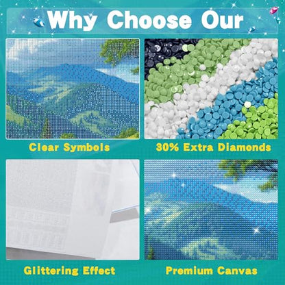 JOOZ Large Diamond Painting Kits for Adults, 5D Landscape Diamond Art Kits - color: Landscape 048