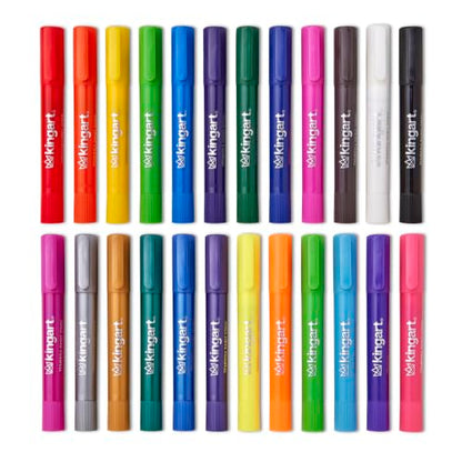KingArt Studio Tempera Paint Sticks, Set of 24, Unique Colors 24 Piece
