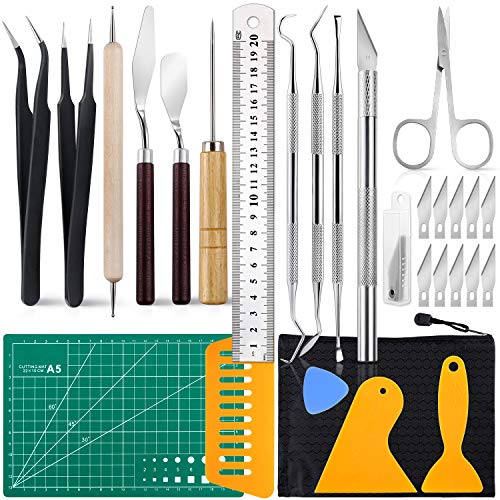 28 PCS Precision Craft Tools Set, Weeding Tools for Vinyl - color: 28pcs Scrapbooking Tools