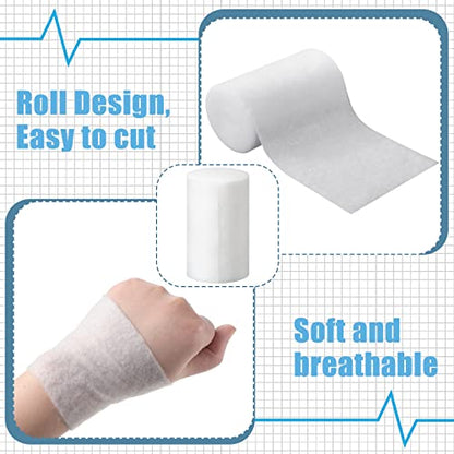 Treela 24 Rolls Cotton Cast Padding Individually Wrapped,4 Inch x 8.9 Ft | Soft Undercast for Plaster Casts, Pet Bandages, Halloween Mummy Decor, Mask Making, Art Projects, Comfortable Wrap - size: 4 Inch x 8.9 ft