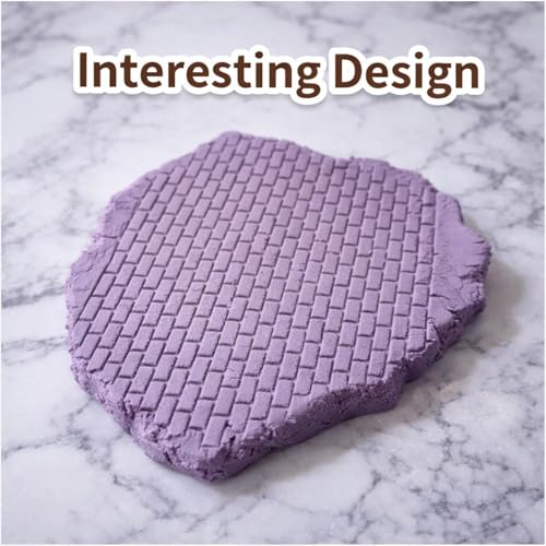3Pcs Texture Roller for Clay, 3D-Printed Clay Texture Roller, Ideal for Tabletop, Clay Crafts