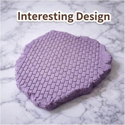 3Pcs Texture Roller for Clay, 3D-Printed Clay Texture Roller, Ideal for Tabletop, Clay Crafts