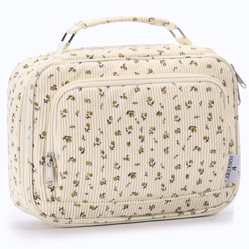 VX VONXURY Large Pencil Case, 54-Slot Colored Pen Pouch 2 Removable Sleeves - color: Beige