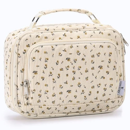 VX VONXURY Large Pencil Case, 54-Slot Colored Pen Pouch 2 Removable Sleeves - color: Beige
