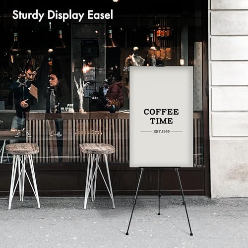 Artify Easel Stand for Sign, Adjustable Double-Tier Portable Art Easel Stand, Height Adjustable from 22-66 Inches, Tripod Display Easel for Painting and Sign, Includes Carrying Bag, 66 Inches, Black - style: 66''B, 1-pack