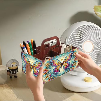 LSQFS Butterfly Multi-Grid Diamond Painting Storage Box with Handle - color: Butterfly
