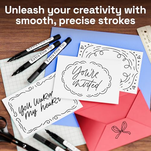 ARTISTRO Black Paint Pens - Extra-Fine Tips - Set of 5 - color: Black