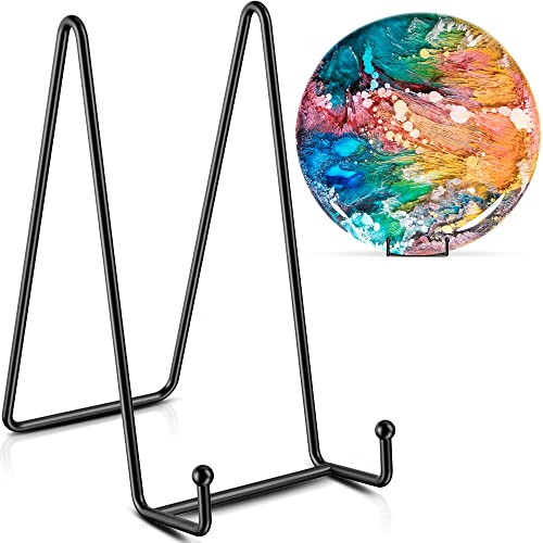 TR-LIFE Plate Stands/Holder for Display, 8 Inch, Large, Metal Frame for Picture, Decorative Platter, Book, Photo Easel (2 Pack) - size: 8 Inch