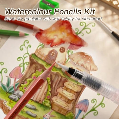 rubens 59 PCS Artist Watercolor Pencils Kit for Adult Drawing - size: 1 Count (Pack of 59)