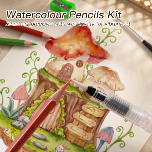 rubens 71 PCS Artist Watercolor Pencils Kit for Adult Drawing - size: 1 Count (Pack of 71)