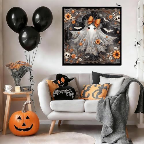 HHMATITS Halloween Diamond Art Kits for Adults 14X14IN - color: Halloween-2