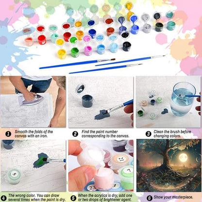 Arttoplus Tree of Life Paint by Numbers Kit for Adults Beginner 16x20 inch - color: MT19411-US