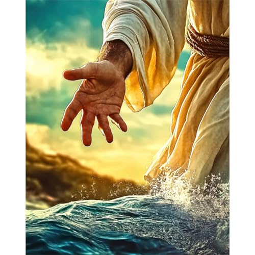 Camocin Paint by Numbers Kit for Adults, Jesus Number Painting Canvas Kit - color: LBOPNFP8