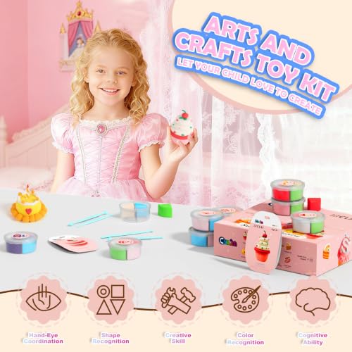 Air Dry Clay Sweet Bakery Set - DIY Cake Crafts. Creative Gift! | Includes colors, tools & guides to make cute cakes. Ideal birthdays & holidays gift - color: cake