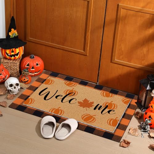 Fullhawl 18 Pcs Stencils for Door Mats, Large Seasonal Painting Stencils | Holiday Templates, Reusable Coir Doormat Stencils, Welcome Mat Stencil, Drawing DIY Project, Window Walls Floor Canvas Decor
