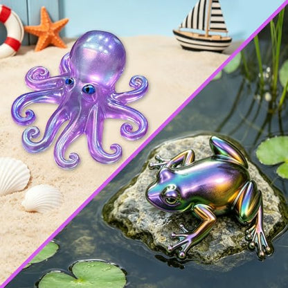 Resin Animal Molds, Set of 2 Octopus and Frog Resin Crafting Molds - color: Octopus and Frog Resin Molds