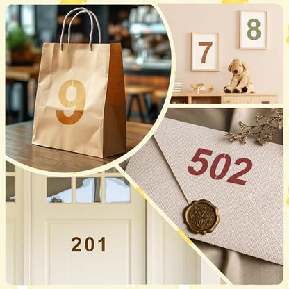 4,6,8 Inch Number Stencils,30Pcs Plastic Stencils Reusable Curb Stencil Kit | Washable 0-9 Large Number Stencil for Address Painting,Digital Templates for Spray Painting,DIY Crafts,Address Signs - size: 4Inch,6Inch,8Inch